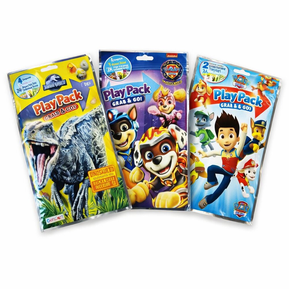 Set Of Three Play Pack Grab & Go Activity Coloring Book Birthday Party Favor NEW